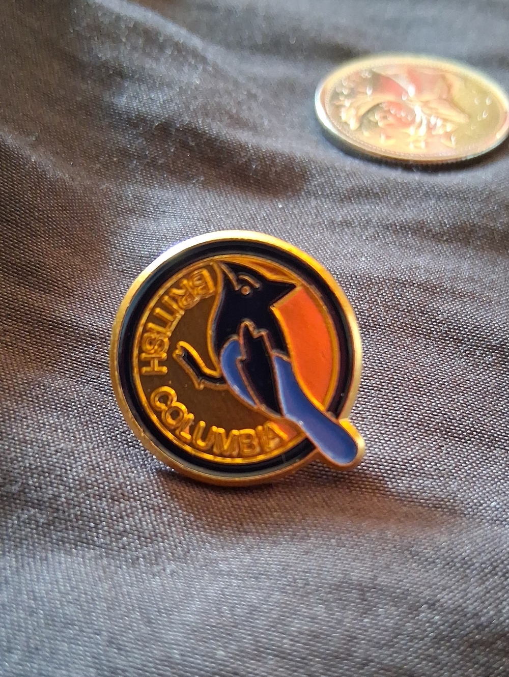 Blue and Black Bird Enamel Pin